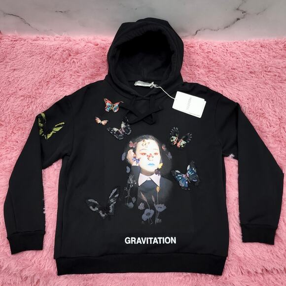 Valentino X Izumi Miyazaki 'Gravitation' Butterfly Hoodie Black | MSRP $2890 - Picture 1 of 12